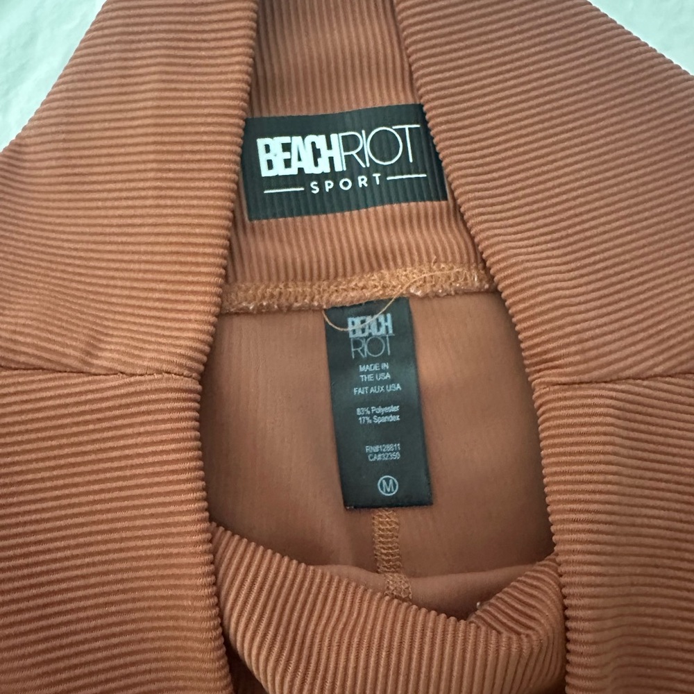 Beach Riot Rust Ribbed High-Waist Leggings - Picture 2 of 2